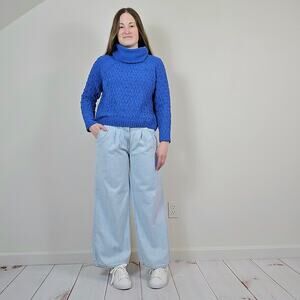 NWT Moon & Madison Chenille Turtleneck Sweater Blue XS